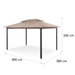 Grandezza Cortina Gartenpavillon 3x4m 4 Seitenteile Beige -Einrichtungsgeschäft 10033608 yy 0007 logo