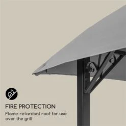 Steakhouse Al Sur Pavillon 244x260x152cm 160 G Flammhemmend Stahl Grau -Einrichtungsgeschäft 10033609 yy 0004 logo Blumfeldt Steakhouse al Sur Pavillon grau