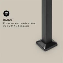 Steakhouse Al Sur Pavillon 244x260x152cm 160 G Flammhemmend Stahl Grau -Einrichtungsgeschäft 10033609 yy 0008 logo Blumfeldt Steakhouse al Sur Pavillon grau