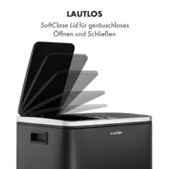 Trash Gordon Treteimer 30L / 2x15L Geräuschlos PP Edelstahl Schwarz -Einrichtungsgeschäft 10033721 de 0003 logo