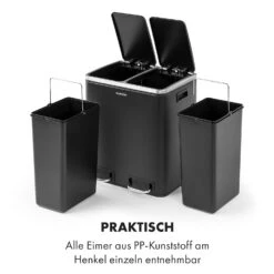 Trash Gordon Treteimer 30L / 2x15L Geräuschlos PP Edelstahl Schwarz -Einrichtungsgeschäft 10033721 de 0005 logo
