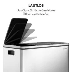 Grandmaster Trash Treteimer 54l / 3x18L Geräuschlos PP Edelstahl -Einrichtungsgeschäft 10033726 de 0003 logo