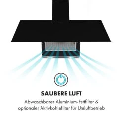 Laurel 90 Dunstabzugshaube 90cm Abluft: 350 M³/h LED Touch Schwarz -Einrichtungsgeschäft 10033768 de 0004 logo
