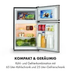 Big Daddy Cool Kühl-Gefrierkombination 61/25 Liter 2 Ebenen Edelstahl -Einrichtungsgeschäft 10034005 de 0003 logo