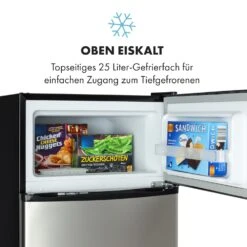 Big Daddy Cool Kühl-Gefrierkombination 61/25 Liter 2 Ebenen Edelstahl -Einrichtungsgeschäft 10034005 de 0006 logo