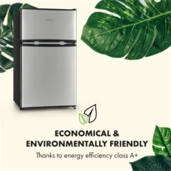 Big Daddy Cool Kühl-Gefrierkombination 61/25 Liter 2 Ebenen Edelstahl -Einrichtungsgeschäft 10034005 yy 0010 logo Klarstein Big Daddy Cool Kuehl Gefrierkombination