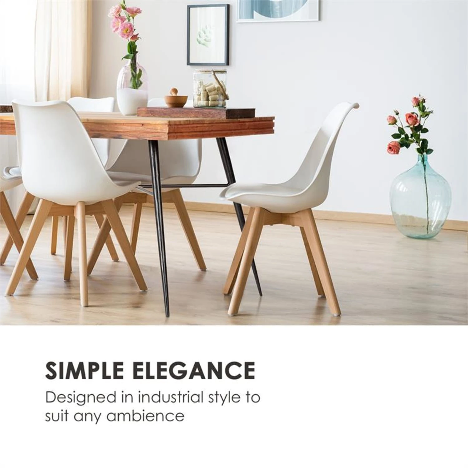 Vantor Esstisch Akazienholz Eisengestell 175 X 78 X 80 Cm Holz 6 Vantor Esstisch Akazienholz Eisengestell 175 X 78 X 80 Cm Holz – Bild 4