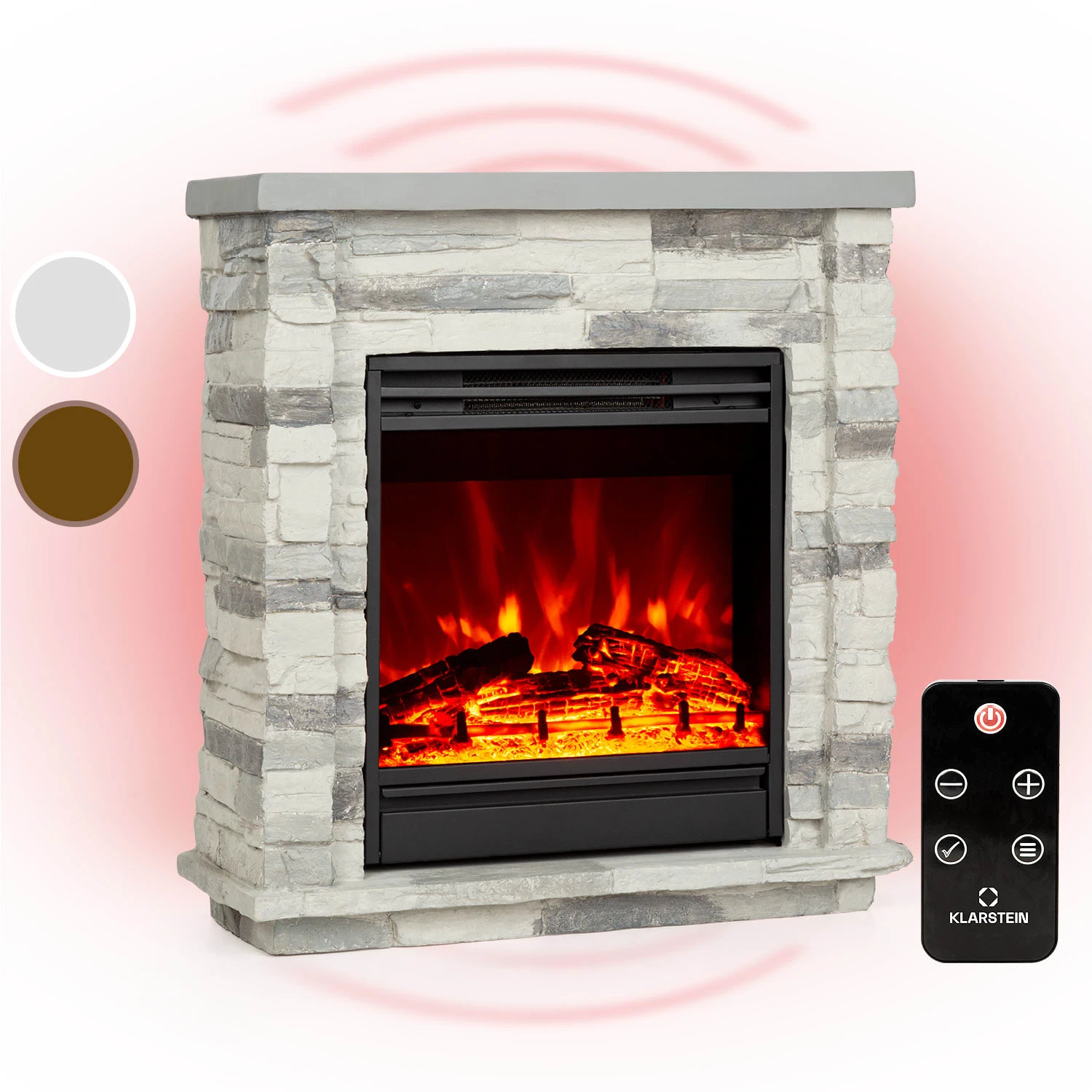 Lienz Elektrischer Kamin 1800W Steindekor Polystone Fernbedienung 3 Lienz Elektrischer Kamin 1800W Steindekor Polystone Fernbedienung