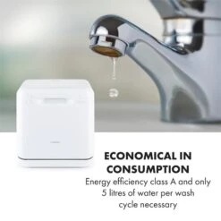 Aquatica Geschirrspüler Freistehend Installationsfrei 2 Gedecke 860W -Einrichtungsgeschäft 10034126 yy 0009 logo Klarstein Aquatica Geschirrspueler weiss