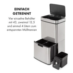 Touchless Müllsammler Sensor 72L 4 Behälter ABS PP Edelstahl Gebürstet 16 Touchless Müllsammler Sensor 72L 4 Behälter ABS PP Edelstahl Gebürstet -Einrichtungsgeschäft 10034128 de 0003 logo