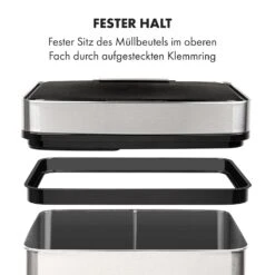 Touchless Müllsammler Sensor 72L 4 Behälter ABS PP Edelstahl Gebürstet 23 Touchless Müllsammler Sensor 72L 4 Behälter ABS PP Edelstahl Gebürstet -Einrichtungsgeschäft 10034128 de 0010 logo