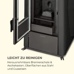 Energiewende Pelletofen 5/10 KW 5 Stufen Timer 18kg 250m³ Fernbedienung Schwarz -Einrichtungsgeschäft 10034153 de 0008 logo