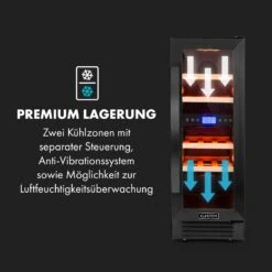 Vinovilla 17 Built-In Duo Weinkühlschrank 53l 17 Fl. 2 Zonen Glastür -Einrichtungsgeschäft 10034154 de 0006 logo