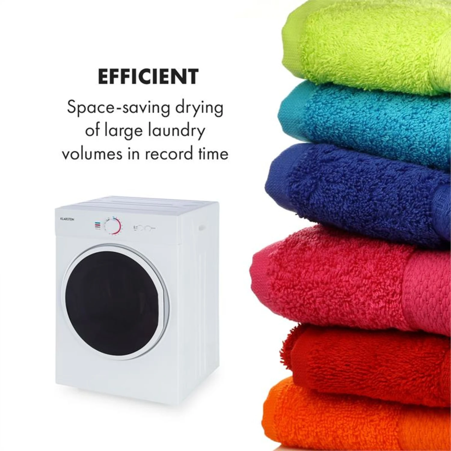 Jet Set Mini-Wäschetrockner Ablufttrockner 1020W EEK C 3kg 50cm Weiß 7 Jet Set Mini-Wäschetrockner Ablufttrockner 1020W EEK C 3kg 50cm Weiß – Bild 5