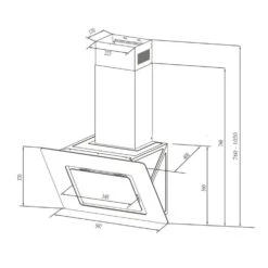 Sofia 60 Dunstabzugshaube Kopffrei 300 M³/h Touch-Control Glasfront -Einrichtungsgeschäft 10034258 yy 0010 logo Klarstein Sofia 60 Dunstabzugshaube 60cm schwarz
