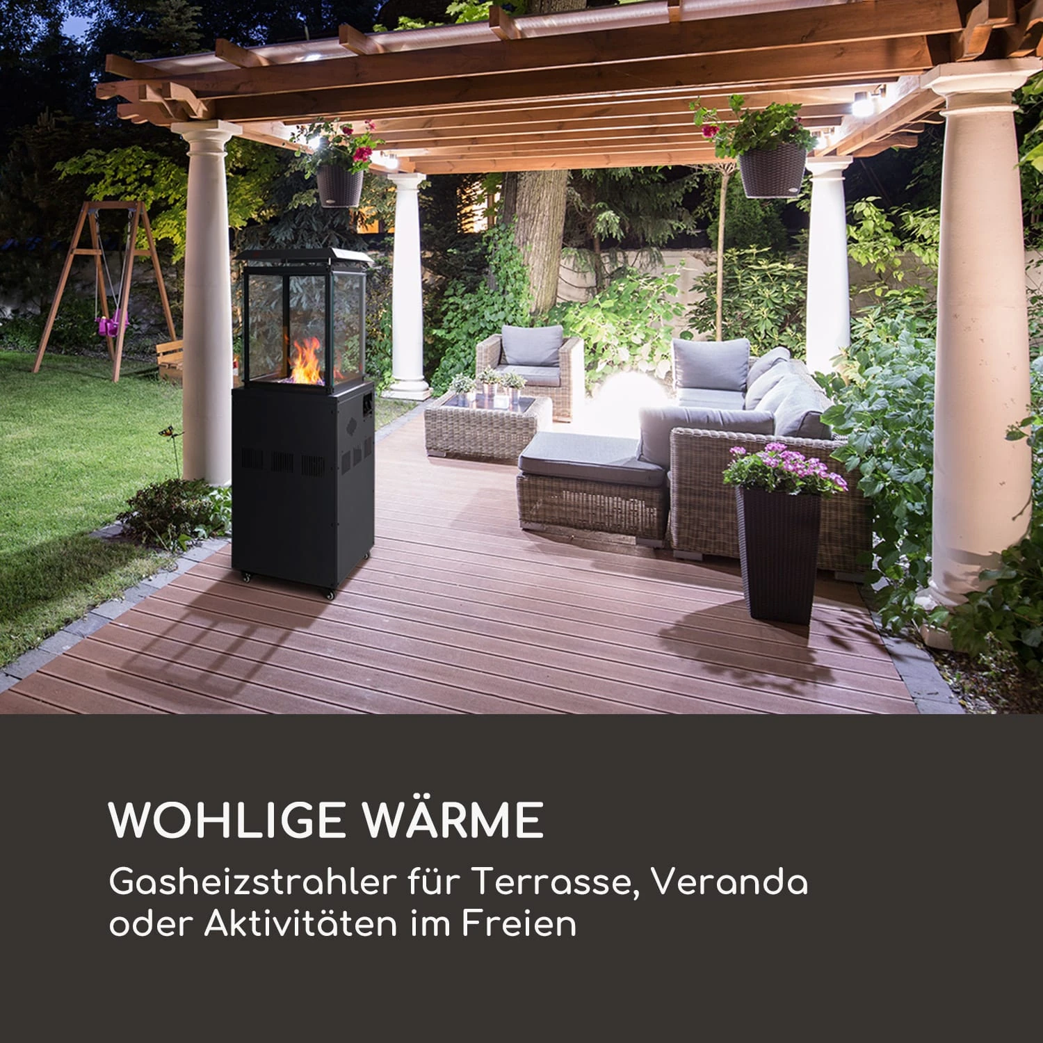 Flagranti Gasheizstrahler 8kW Gasflasche Bis 11kg Edelstahl Schwarz 4 Flagranti Gasheizstrahler 8kW Gasflasche Bis 11kg Edelstahl Schwarz – Bild 2