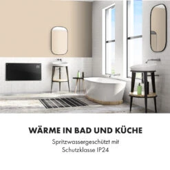 Bornholm Smart Konvektions-Heizgerät | 2000 W | SmartHeat Design: WiFi-Verbindung | LED-Display | 24-h-Timer | 2 Heizstufen: 1000 / 2000 W | IP24: Spritzwassergeschützt | Fernbedienung | Standgerät -Einrichtungsgeschäft 10034391 de 0005 logo