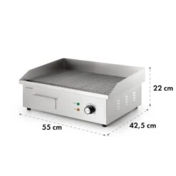 Grillmeile 3000R Elektrogrill 3000W Platte 54,5x35cm Geriffelt -Einrichtungsgeschäft 10034449 yy 0009 logo Klarstein Grillmeile 3000R Pro Grill geriffelt