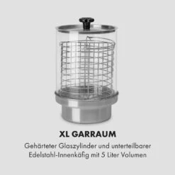 Wurstfabrik 600 Hot Dog Maker 600W 3 Spieße 5L 30-100°C Glas Edelstahl -Einrichtungsgeschäft 10034454 de 0004 logo