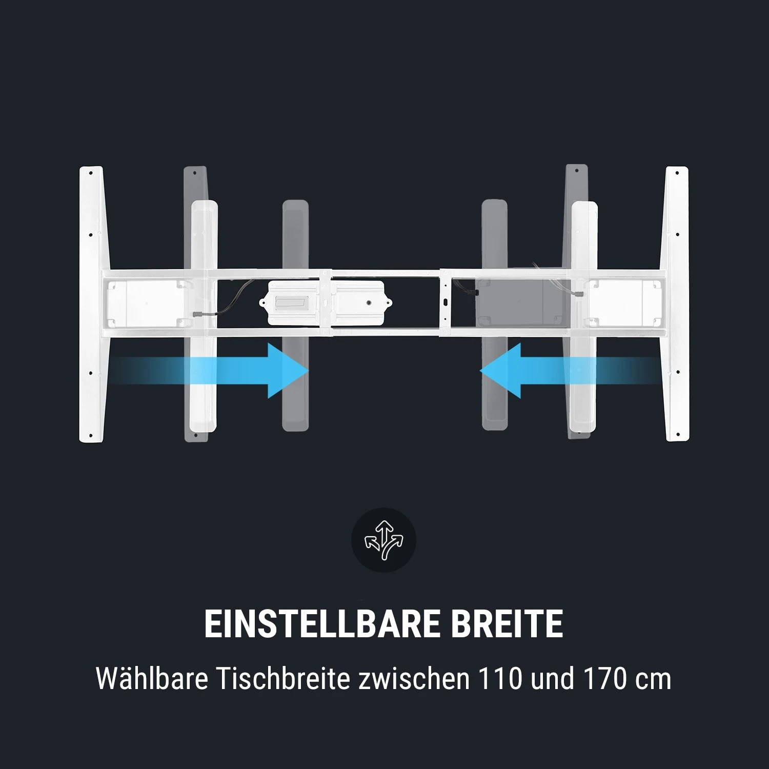 Multidesk Comfort Höhenverstellbarer Schreibtisch Elektrisch 62-128 Cm 7 Multidesk Comfort Höhenverstellbarer Schreibtisch Elektrisch 62-128 Cm – Bild 5