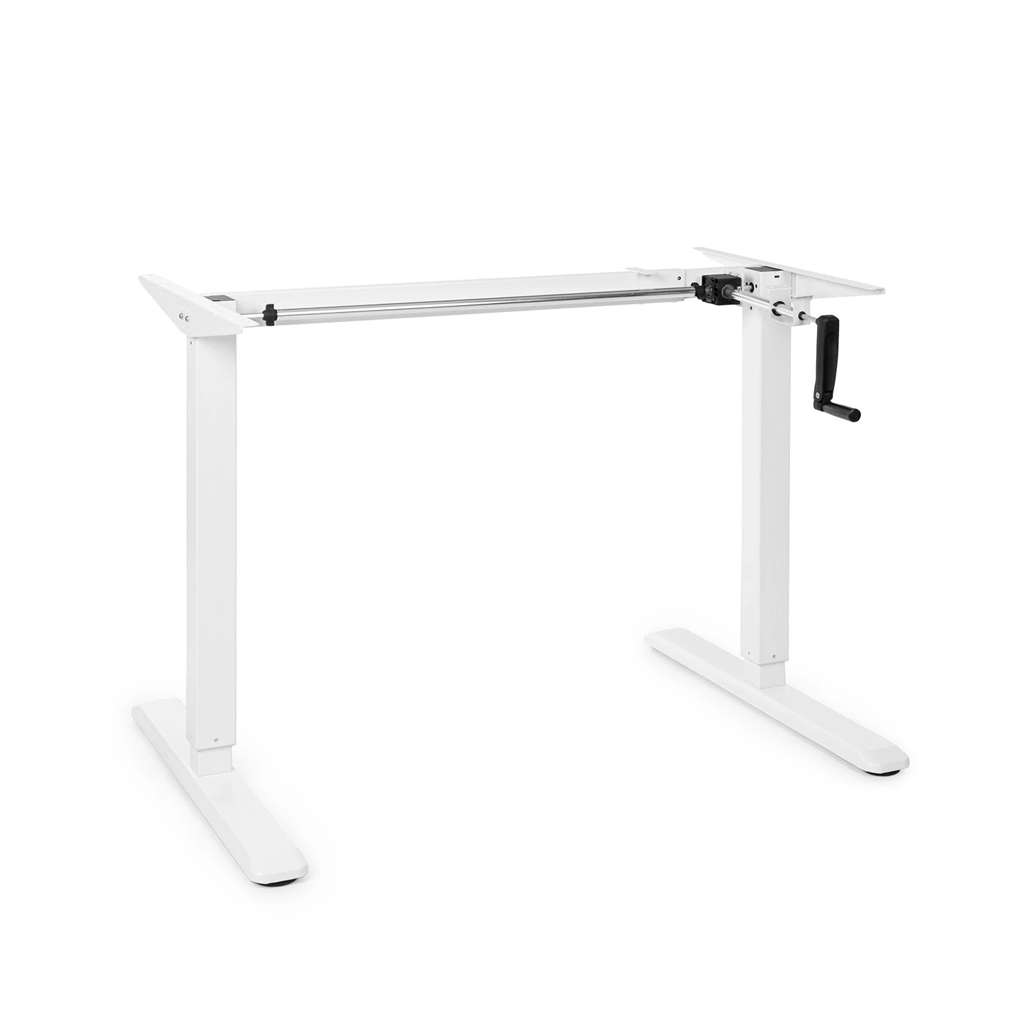 Multidesk Höhenverstellbarer Schreibtisch Manuell 73-123 Cm Höhe Weiß 3 Multidesk Höhenverstellbarer Schreibtisch Manuell 73-123 Cm Höhe Weiß