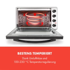 Masterchef 60 Mini-Backofen 60l 2000W 100-230 °C Timer Silber -Einrichtungsgeschäft 10034499 de 0003 logo