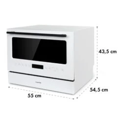 Azuria Geschirrspülmaschine 1380W 6,5L 6 Gedecke Schwarze Glasfront -Einrichtungsgeschäft 10034510 yy 0011 logo Klarstein Azuria Geschirrspuelmaschine weiss