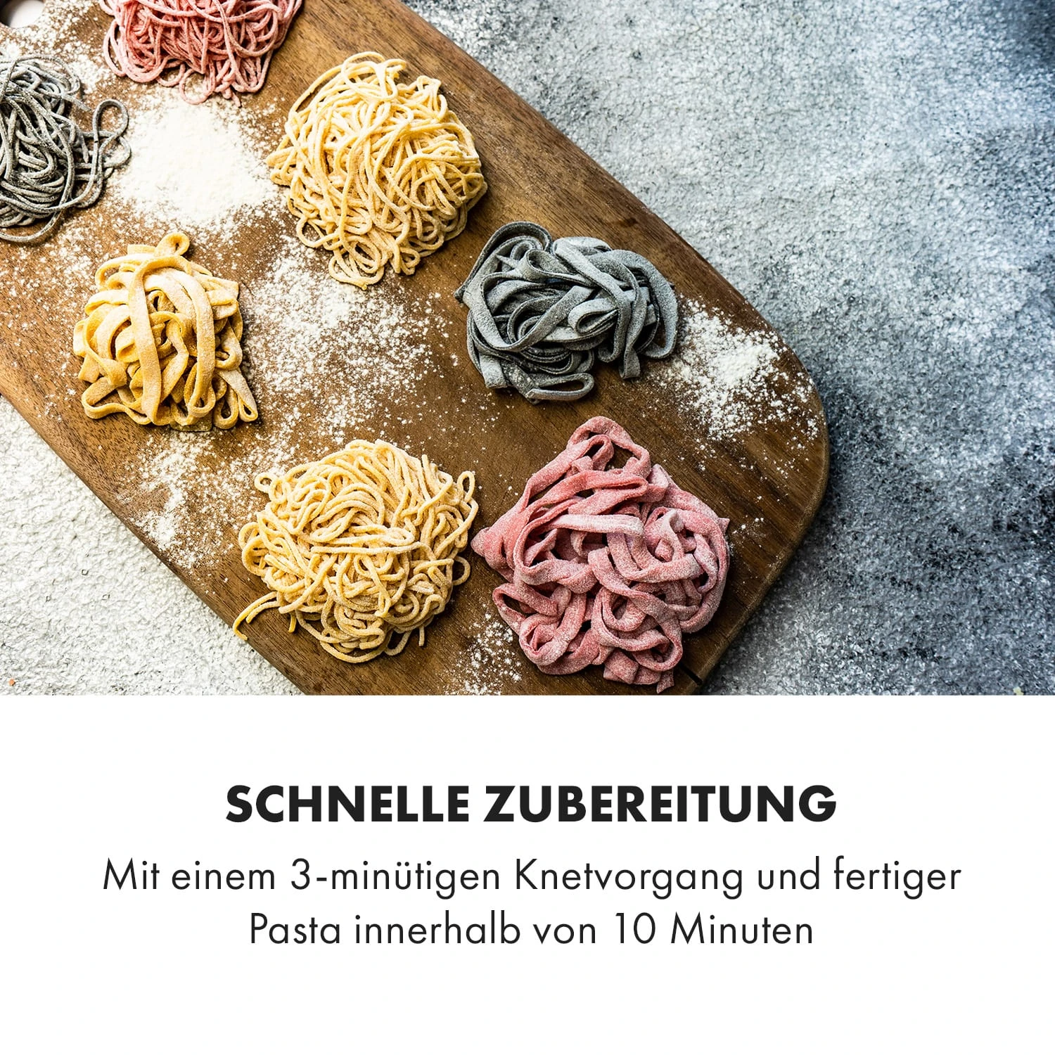 Pastamania Nudelmaschine 260W 7 Aufsätze 500 G 60 DB LED 7 Pastamania Nudelmaschine 260W 7 Aufsätze 500 G 60 DB LED – Bild 5