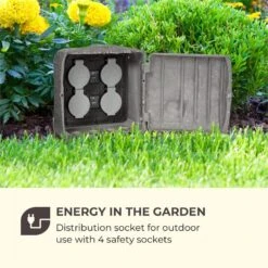 Power Rock Twilight 5 4-fach-Gartensteckdose IP44 Dämmerlichtsensor 5m -Einrichtungsgeschäft 10034693 yy 0002 logo Waldbeck Power Rock Twilight Gartensteckdose