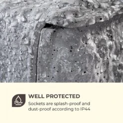 Power Rock Twilight 5 4-fach-Gartensteckdose IP44 Dämmerlichtsensor 5m -Einrichtungsgeschäft 10034693 yy 0006 logo Waldbeck Power Rock Twilight Gartensteckdose