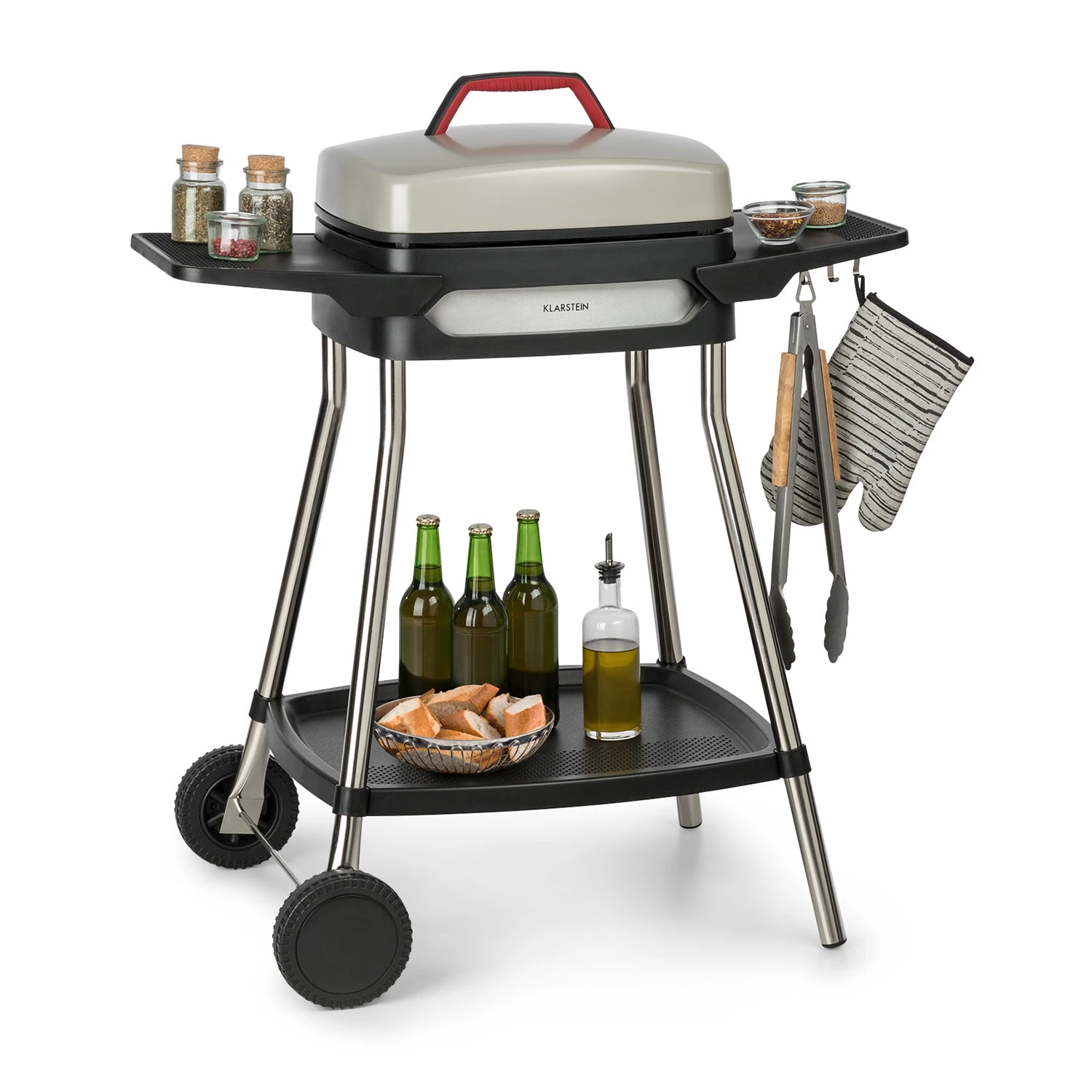 Gatsby Elektrogrill 2000W Antihaft-Grillfläche Seitentische 3 Gatsby Elektrogrill 2000W Antihaft-Grillfläche Seitentische