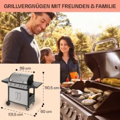 Tomahawk Gasgrill 4x3,6 KW + 2,7 KW Brenner 66x43,5 Cm Grill Edelstahl -Einrichtungsgeschäft 10034710 de 0006 usp