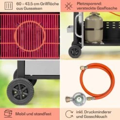 Tomahawk Gasgrill 3 X 3,6 KW Brenner 60 X 43,5 Cm Grill Edelstahl -Einrichtungsgeschäft 10034711 de 0005 usp