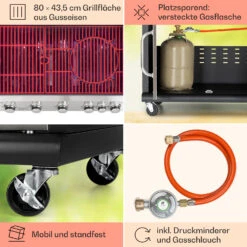 Tomahawk Gasgrill 5x3,6 KW + 2,7 KW Brenner 80x43,5 Cm Grill Edelstahl -Einrichtungsgeschäft 10034712 de 0005 usp