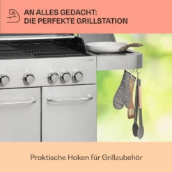 Valkyrie Gasgrill 4x3,5 KW + 3,15 KW Brenner 74x44 Cm Grill Edelstahl -Einrichtungsgeschäft 10034715 de 0007 usp