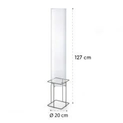 Skydive 100 Fischturm 100 Cm Ø 20 Cm Acryl Metall Transparent -Einrichtungsgeschäft 10034718 yy 0006 logo blumfeldt Skydive 100 Fischturm 20 x 127 cm