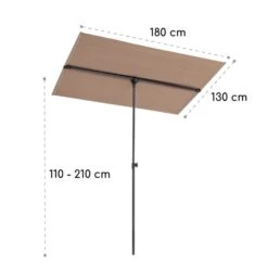 Flex-Shade L Sonnenschirm 130 X 180 Cm Polyester UV 50 Taupe -Einrichtungsgeschäft 10034727 yy 0009 logo Blumfeldt Flex Shade L Sonnenschirm 130x180 taupe
