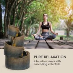 Mantua Kaskadenbrunnen Gartenbrunnen 4 Stufen Akku 2,8W Solar LED 11 Mantua Kaskadenbrunnen Gartenbrunnen 4 Stufen Akku 2,8W Solar LED -Einrichtungsgeschäft 10034730 yy 0004 logo Blumfeldt Mantua Kaskadenbrunnen