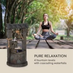 Speyer Kaskadenbrunnen Gartenbrunnen 4 Stufen Akku 2,8W Solar LED -Einrichtungsgeschäft 10034731 yy 0004 logo Blumfeldt Speyer Kaskadenbrunnen