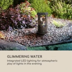 Speyer Kaskadenbrunnen Gartenbrunnen 4 Stufen Akku 2,8W Solar LED -Einrichtungsgeschäft 10034731 yy 0007 logo Blumfeldt Speyer Kaskadenbrunnen