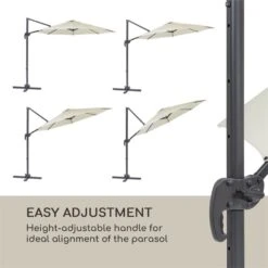 Belo Horizonte Sonnenschirm Sonnenschutz Ø 292cm Polyester Wasserabweisend Inkl. Standbasis Creme -Einrichtungsgeschäft 10034743 yy 0006 logo blumfeldt Belo Horizonte Sonnenschirm creme