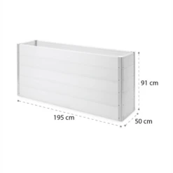 Nova Grow Gartenbeet 195 X 91 X 50 Cm WPC Holzoptik Weiß -Einrichtungsgeschäft 10034748 yy 0009 logo Blumfeldt Nova Grow Gartenbeet 195x91x50cm reedit