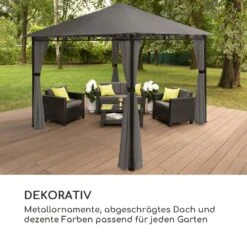 Mondo Gartenpavillon Partyzelt Gazebo 295x262x295 Stahl Polyester -Einrichtungsgeschäft 10034763 de 0007 logo