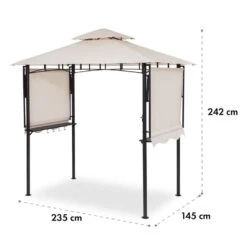 Steakhouse Wings Pavillon 244x260x152cm 160 G/m² PE Flammhemmend Stahl -Einrichtungsgeschäft 10034766 yy 0010 logo Blumfeldt Steakhouse Wings Pavillon beige