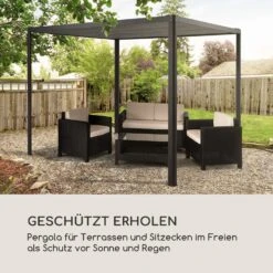 Pantheon RemoteShade Pavillon Motor-Dach 3x3m 280g/m² PE Aluminium -Einrichtungsgeschäft 10034781 de 0002 logo