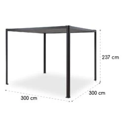 Pantheon RemoteShade Pavillon Motor-Dach 3x3m 280g/m² PE Aluminium -Einrichtungsgeschäft 10034781 yy 0009 logo