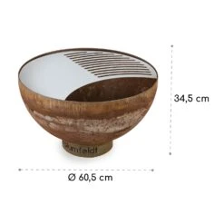 Savage Feuerschale Mit Grill  Ø: 60,5 Cm Stahl Inkl. Wetterschutz Rost -Einrichtungsgeschäft 10034800 yy 0009 logo
