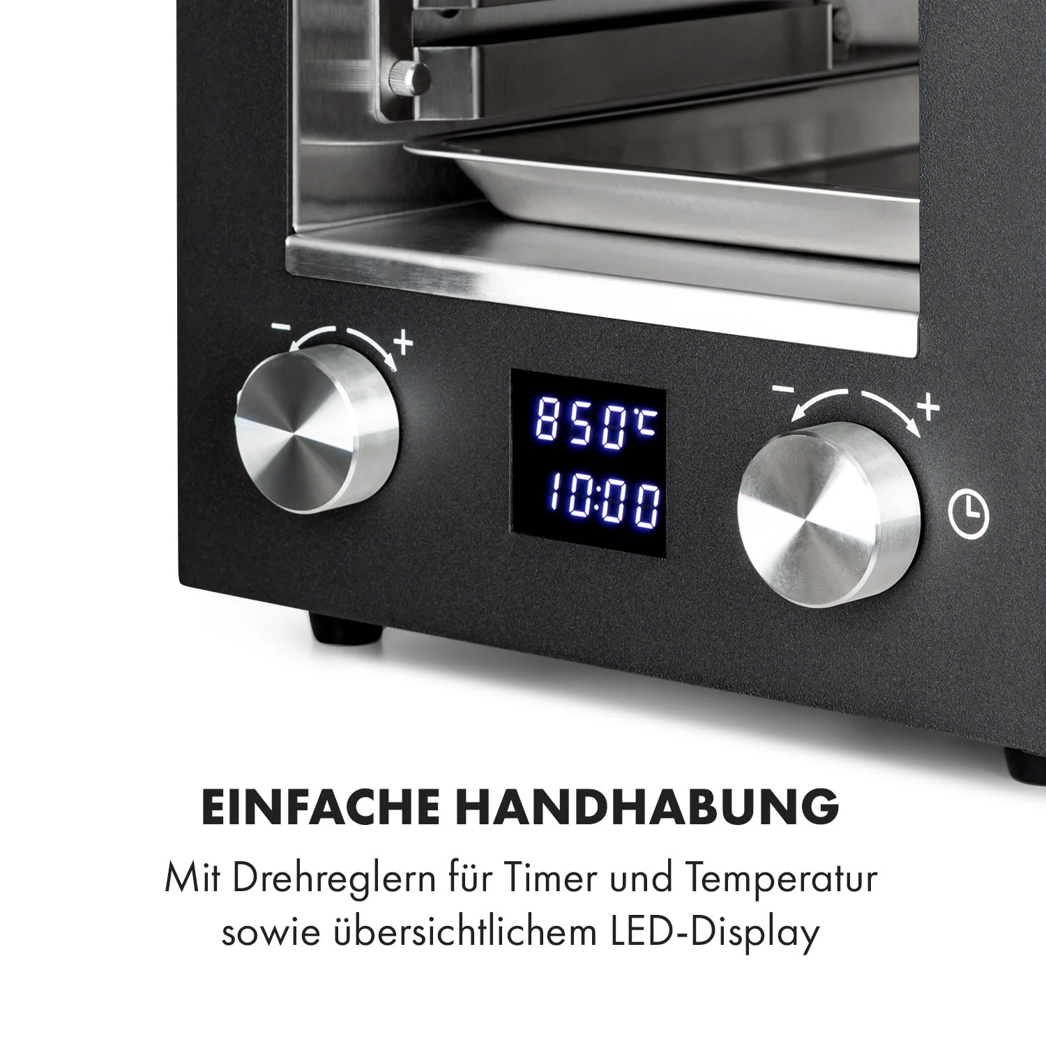 Hannibal Hochtemperaturgrill Indoor 2.200W 850°C Edelstahl Schwarz 7 Hannibal Hochtemperaturgrill Indoor 2.200W 850°C Edelstahl Schwarz – Bild 5