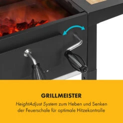 Meat Machine Holzkohlegrill BBQ 45x32,5cm Thermometer Bodenrollen -Einrichtungsgeschäft 10034819 de 0004 logo
