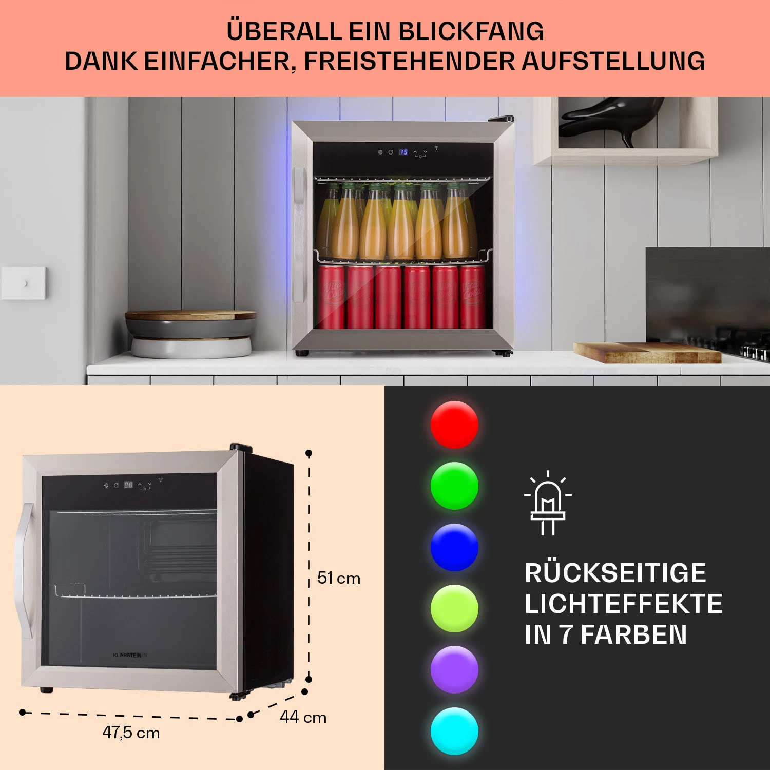Coachella 50 Weinkühlschrank 47 Liter WiFi-Funktion Hintergrundbeleuchtung Edelstahl 8 Coachella 50 Weinkühlschrank 47 Liter WiFi-Funktion Hintergrundbeleuchtung Edelstahl – Bild 6